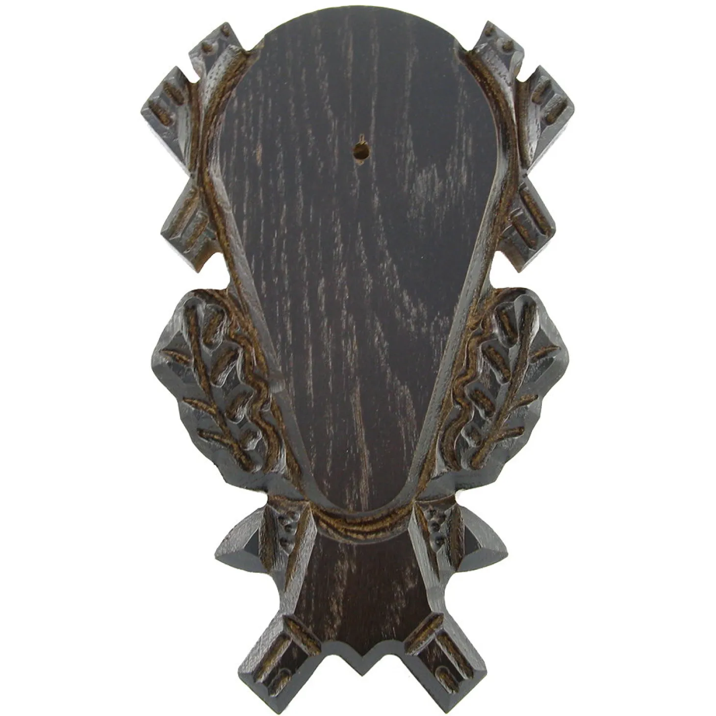 Gehörnbrett mit Kieferfach (dunkel, verziert)