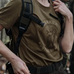 Härkila Damen T-Shirt Stag Badge (Beech)