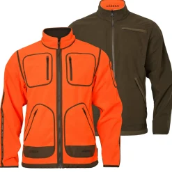 Härkila Fleece-Wendejacke Kamko Blaze (Orange/Grün)