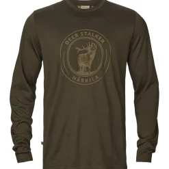 Härkila Langarmshirt Game (Willow Green Stag)