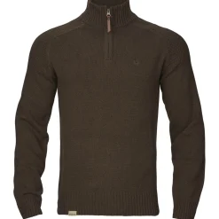 Härkila Strickpullover Half-Zip Vincent Merino (Brown)