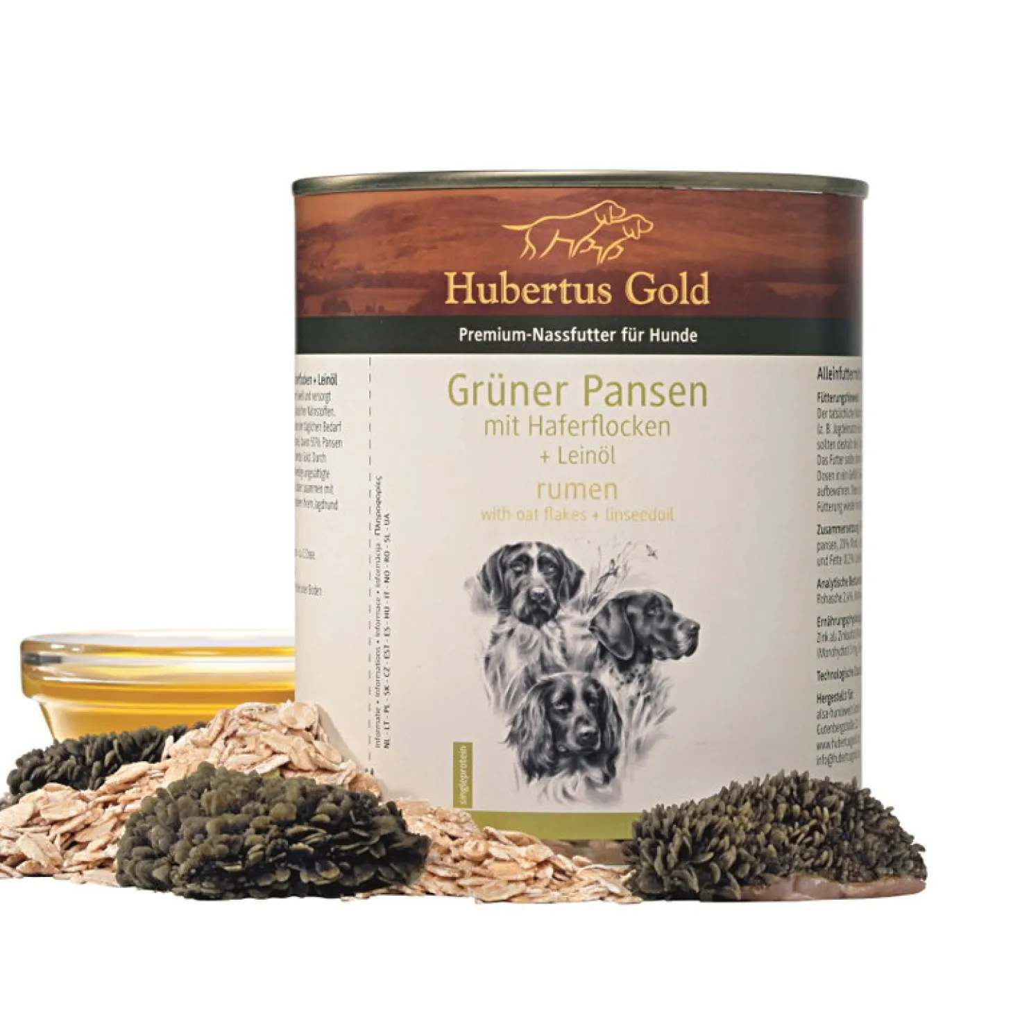 Hubertus Gold Nassfutter Grüner Pansen (6 Dosen)