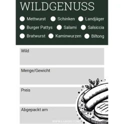 Landig Jagdetiketten Wildgenuss