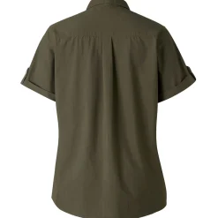 Pinewood Damen-Kurzarmhemd Safari (Moos Green)