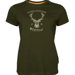 Pinewood Damen T-Shirt Red Deer (Green)