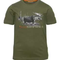 Pinewood Kinder T-Shirt Moose (Green)