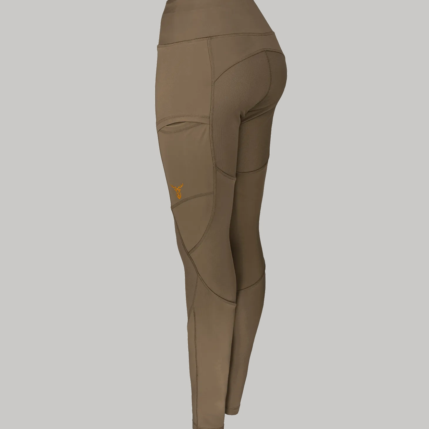 Pirscher Gear Damen Leggings (Braun/verstärkt)