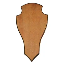 Trophäenschild Dam- & Rothirsch (dunkel, rund)